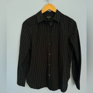 NWT Madewell Pinstriped Button Down Poplin Shirt